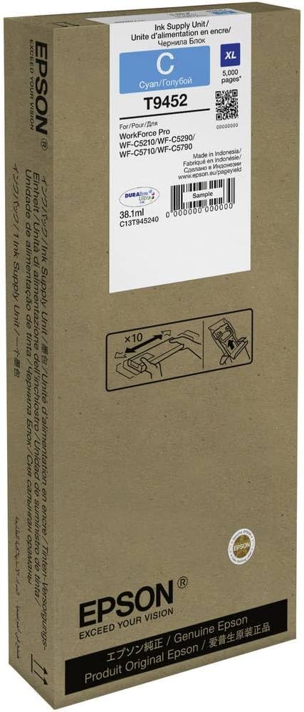 Cartouche d'encre jet d'encre Epson XL Cyan - 5000 pages - WF-C5xxx originale