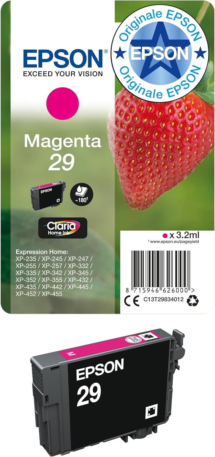 2a35969e-4c57-4493-a7c6-4f500434f5be-4.jpg Cartouche d'encre Epson 29 Magenta Fraise - Compatible XP-235/332/335/432/435 – Image 1