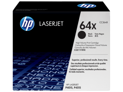 Cartouche toner laser noire HP 64X CC364X - Rendement élevé - Compatible LaserJet