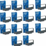 Ruban encreur tissu noir Epson ERC-38B – Lot de 14 pour imprimantes impact