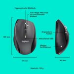 Souris sans fil Logitech M705 Marathon - 3 ans d'autonomie - USB Unifying - Gris – Image 6