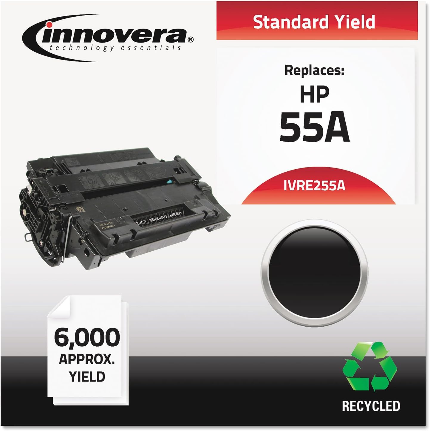 5fd431c7-ada5-4f59-a6c7-65954d226437.jpg Toner imprimante HP 55A CE255A - Noir - 6000 pages - Compatible LaserJet P3010 series – Image 1