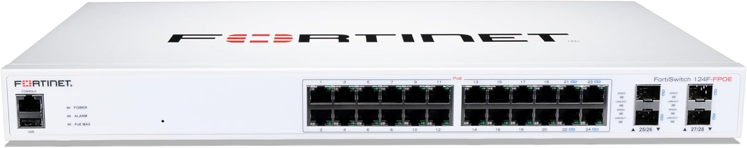 6f996bcc-7b4d-4fd3-86bd-2b52b01e6fa2-3.jpg Switch réseau administrable POE 24 ports GE + 4 SFP+ rackable - FORTINET – Image 1