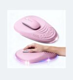 Kit souris sans fil Bluetooth + 2,4G et tapis XL ergonomique avec repose-poignet - Rose – Image 9