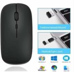 Kit souris sans fil Bluetooth + 2,4G et tapis XL ergonomique avec repose-poignet - Rose – Image 8