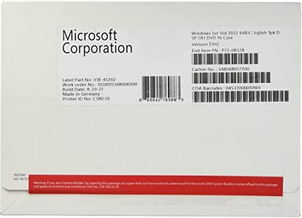 88e4cb11-b01a-45f7-bc81-bfd75969325e-2.jpg Système d'exploitation serveur Windows Server 2022 Standard - Licence 16 cœurs - DVD-ROM Microsoft – Image 1