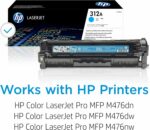 Toner d'impression HP 312A Cyan - Authentique - 2 700 pages - LaserJet Pro M476 – Image 2