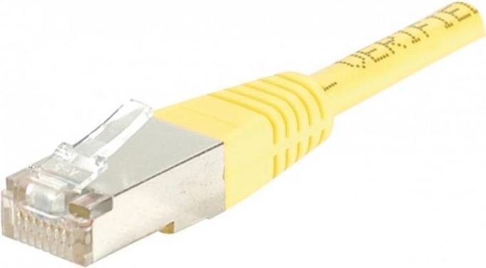 b7ee1cb7-c645-4584-a73f-73a318af1c64.jpeg Câble réseau RJ45 Dexlan - Cat 6 FTP droit 1m jaune – Image 1