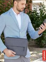 Sacoche ordinateur portable Lenovo 15,6 pouces - Résistante à l'eau et légère - Gris – Image 8