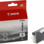 Cartouche d'encre noire Canon CLI-8BK – Jet d'encre, résistante à la décoloration
