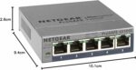 Switch réseau géré 5 ports Gigabit - Boîtier métallique robuste NETGEAR gris – Image 3