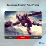 Moniteur PC 24 pouces Full HD IPS 144 Hz 1 ms ViewSonic - HDMI VGA Flicker-Free – Image 4