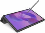 Étui folio Lenovo Idea Tab Pro - Support convertible, porte-stylet, gris – Image 9