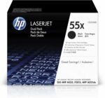 Toner HP 55X noir haute capacité - Pack de 2 - LaserJet P3015/M525/M521 - 12 500 pages