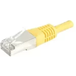 Câble réseau RJ45 Cat6 FTP cuivre 1 mètre – Jaune – Dexlan
