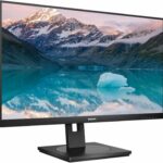 Moniteur PC Philips 24" Full HD VA - Réglable hauteur, Flicker-Free, haut-parleurs, noir