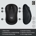 Souris sans fil silencieuse Logitech M220 - Compacte, ambidextre, autonomie 18 mois - Noir – Image 6