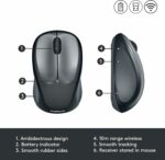 Souris sans fil Logitech M235 - Gris - Capteur optique 1000 DPI - Autonomie 12 mois – Image 6