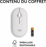 Souris sans fil Logitech Pebble 2 M350s - Bluetooth, clics silencieux, blanc – Image 10