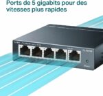 Switch Ethernet Gigabit 5 ports métal - TP-Link - Installation facile et silencieuse – Image 2