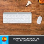 Combo clavier souris sans fil Logitech MK470 - Design compact et silencieux blanc – Image 2