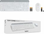Combo clavier souris sans fil Logitech MK470 - Design compact et silencieux blanc – Image 10