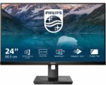 Moniteur PC Philips 24" Full HD VA - Réglable hauteur, Flicker-Free, haut-parleurs, noir – Image 2