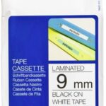 Ruban étiqueteuse Brother TZe-221 laminé 9mm x 8m - Noir sur Blanc