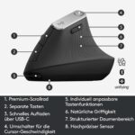 Souris ergonomique Logitech MX Vertical - Capteur 4000 DPI - Multi-connexion sans fil – Image 7