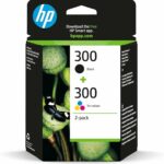 HP 300 Pack de 2 Cartouches d'Encre Noire et Trois Couleurs Authentiques (CN637EE)