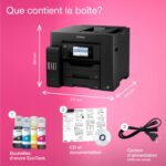 Imprimante multifonction A4 Epson EcoTank ET-5855 - Wi-Fi, rapide, réservoirs d'encre - Noir – Image 5