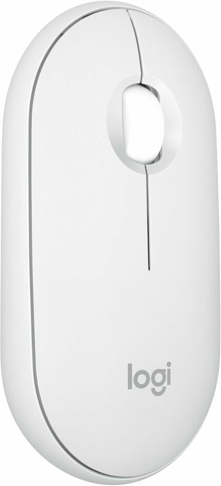 Souris sans fil Logitech Pebble 2 M350s - Bluetooth, clics silencieux, blanc