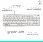 Ensemble clavier et souris sans fil Logitech MK295 SilentTouch - Blanc, 90% bruit en moins – Image 7