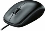 Souris filaire Logitech B100 optique 800 DPI – USB noir pour bureau