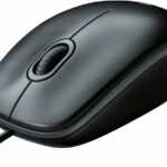 Souris filaire Logitech B100 optique 800 DPI – USB noir pour bureau