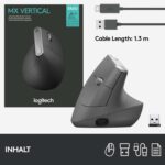 Souris ergonomique Logitech MX Vertical - Capteur 4000 DPI - Multi-connexion sans fil – Image 10