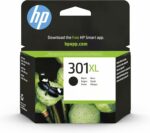 Cartouche d'encre HP 301XL noire grande capacité - Authentique pour imprimantes HP