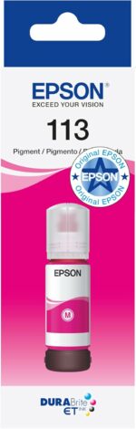 Bouteille d'encre Epson EcoTank 113 magenta – Haut rendement pour imprimantes Epson