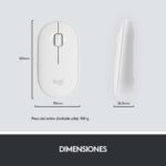 Combo clavier souris sans fil Logitech MK470 - Design compact et silencieux blanc – Image 9