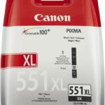 Cartouche d'encre noire Canon CLI-551XL - Haut rendement - Compatible PIXMA IP7250