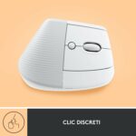 Souris ergonomique verticale Logitech Lift - Droitier - Sans fil Bluetooth/USB - Blanc – Image 8