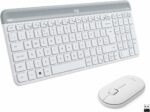 Combo clavier souris sans fil Logitech MK470 - Design compact et silencieux blanc
