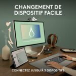 Souris sans fil Logitech Pebble 2 M350s - Bluetooth, clics silencieux, blanc – Image 3