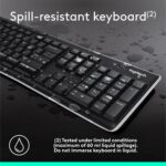 Clavier sans fil Logitech K270 - UK Layout - Résistant aux liquides - Pavé numérique – Image 6