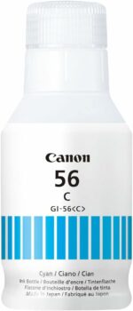Bouteille d'encre Canon GI-56 Cyan - Haute capacité pour MAXIFY GX