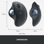 Souris trackball ergonomique Logitech ERGO M575 sans fil - contrôle pouce - noir – Image 3