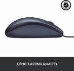 Souris filaire Logitech B100 optique 800 DPI – USB noir pour bureau – Image 5