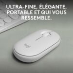 Souris sans fil Logitech Pebble 2 M350s - Bluetooth, clics silencieux, blanc – Image 2