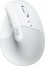 Souris ergonomique verticale Logitech Lift - Droitier - Sans fil Bluetooth/USB - Blanc