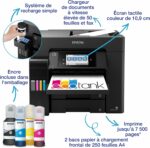 Imprimante multifonction A4 Epson EcoTank ET-5855 - Wi-Fi, rapide, réservoirs d'encre - Noir – Image 2